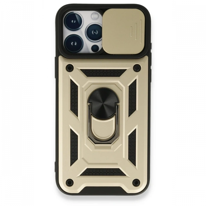 iPhone 15 Pro Kılıf Pars Lens Yüzüklü Silikon