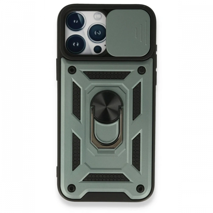 iPhone 15 Pro Kılıf Pars Lens Yüzüklü Silikon