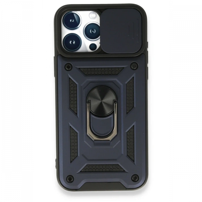 iPhone 15 Pro Kılıf Pars Lens Yüzüklü Silikon