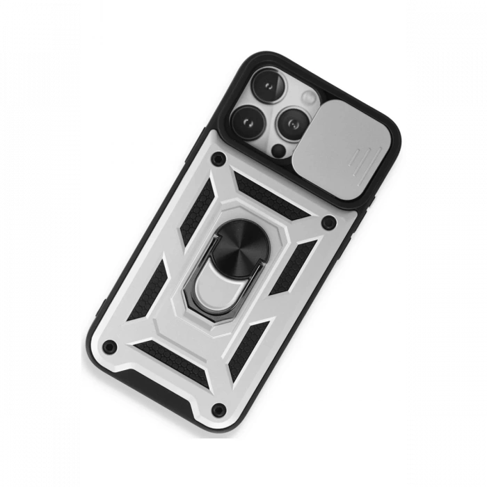 iPhone 15 Pro Kılıf Pars Lens Yüzüklü Silikon