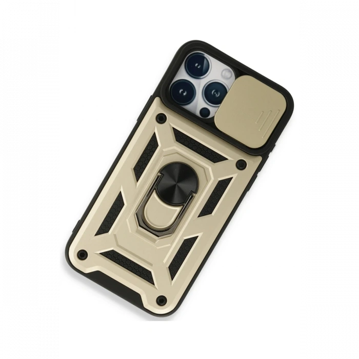 iPhone 15 Pro Kılıf Pars Lens Yüzüklü Silikon