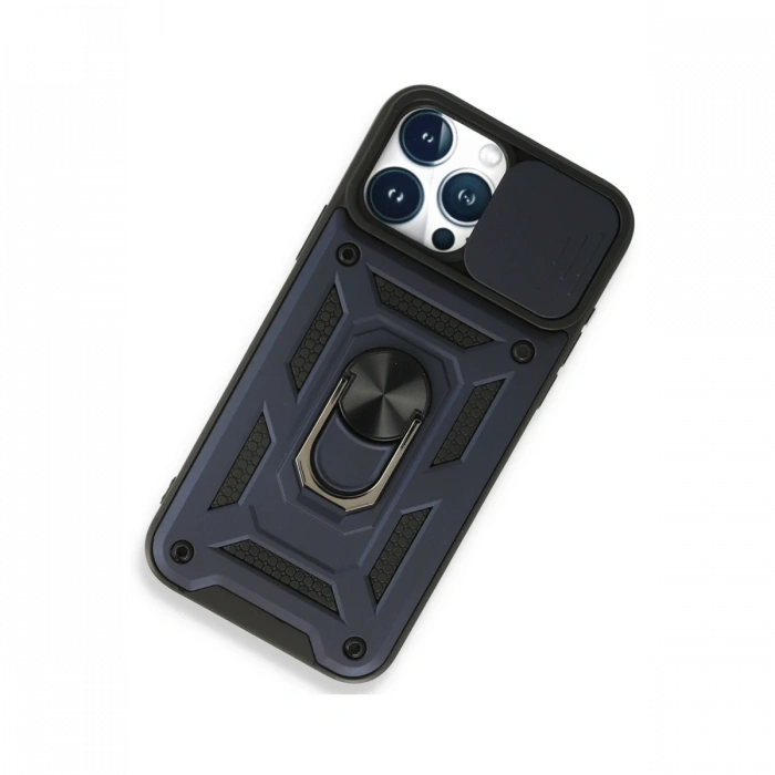 iPhone 15 Pro Kılıf Pars Lens Yüzüklü Silikon