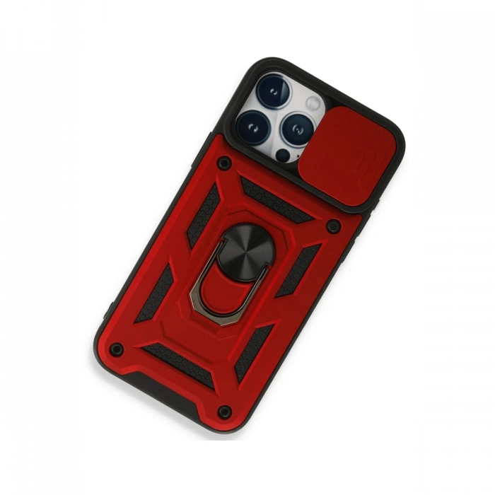 iPhone 15 Pro Kılıf Pars Lens Yüzüklü Silikon