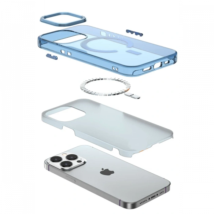 iPhone 15 Pro Kılıf Troy Magsafe Kapak - Sarı