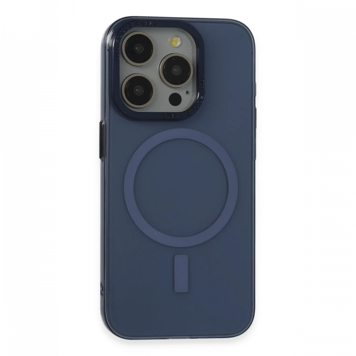 Joy Tekno iPhone 15 Pro Max Kılıf Anka PC Magneticsafe Sert Metal Kapak