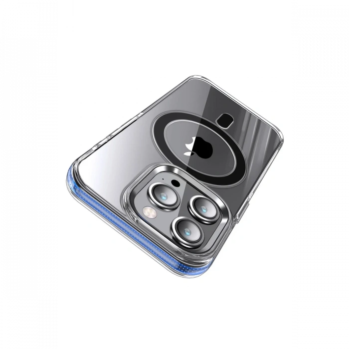 Joy Tekno iPhone 15 Pro Max Kılıf Crystal Magsafe Kapak - Şeffaf