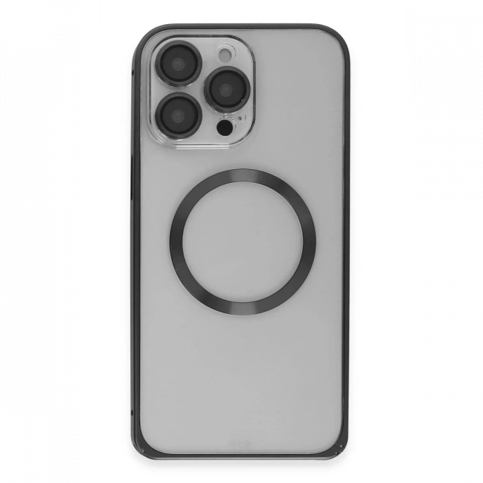 Joy Tekno iPhone 15 Pro Max Kılıf Metal Bumper Magneticsafe Kapak