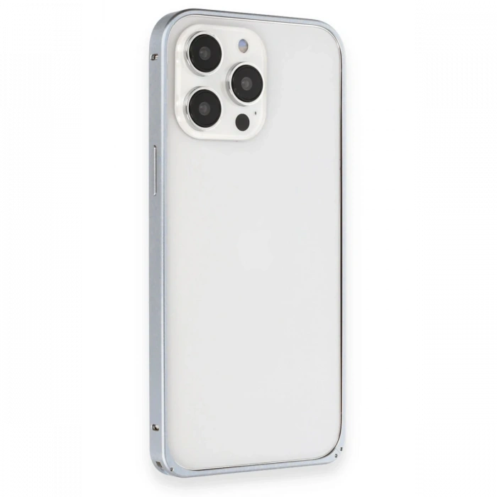 Joy Tekno iPhone 15 Pro Max Kılıf Metal Bumper Magneticsafe Kapak