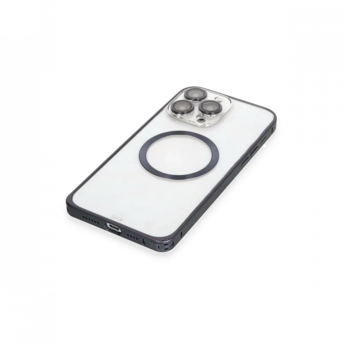Joy Tekno iPhone 15 Pro Max Kılıf Metal Bumper Magneticsafe Kapak