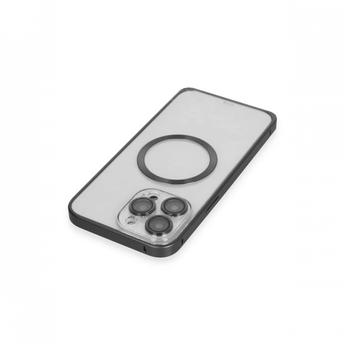 Joy Tekno iPhone 15 Pro Max Kılıf Metal Bumper Magneticsafe Kapak