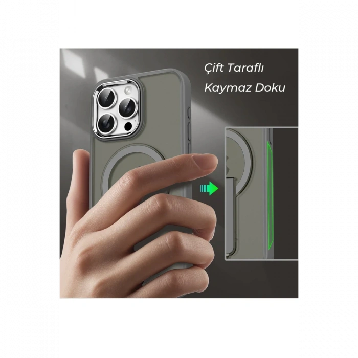 iPhone 15 Pro Max Tork Magsafe Standlı Kapak - Lila