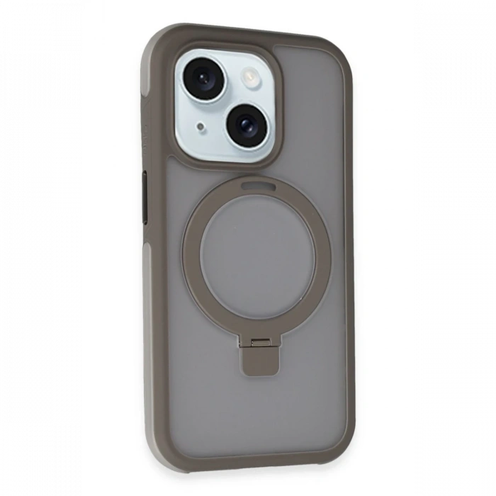 Joy Tekno iPhone 15 Zorda Airbag Magsafe Standlı Kapak