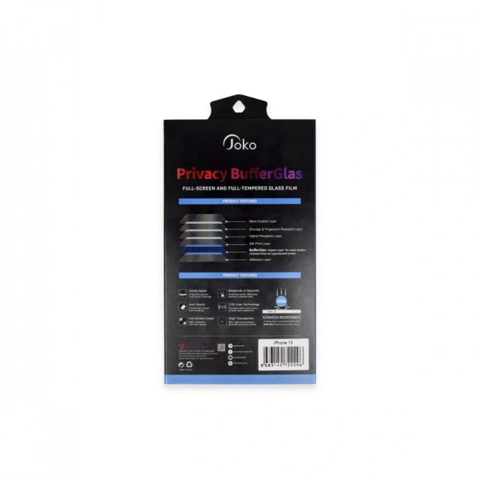 Joy Tekno iPhone 16 Pro Max Buffer Hayalet Cam Ekran Koruyucu - Siyah