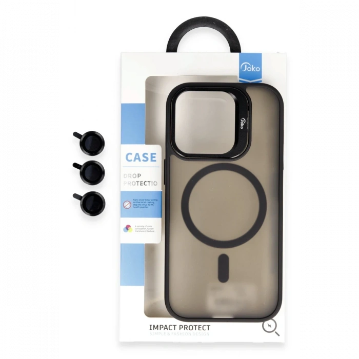 Joy Tekno iPhone 16 Pro Max Flet Lens Magsafe Kapak - Turuncu