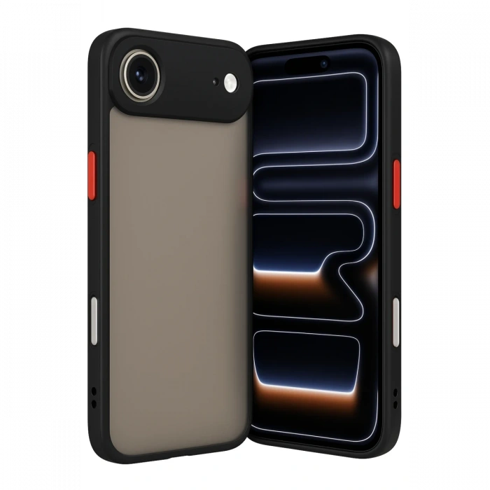 Joy Tekno iPhone 17 Air Kılıf Montreal Silikon Kapak - Siyah