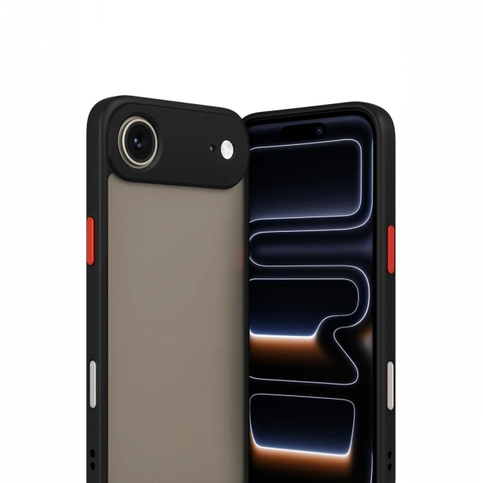 Joy Tekno iPhone 17 Air Kılıf Montreal Silikon Kapak - Siyah