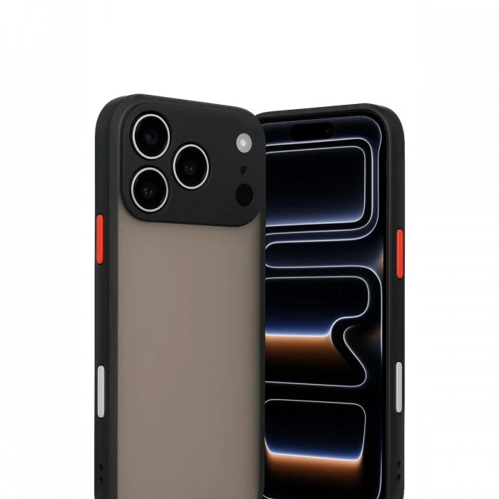 Joy Tekno iPhone 17 Pro Kılıf Montreal Silikon Kapak - Siyah