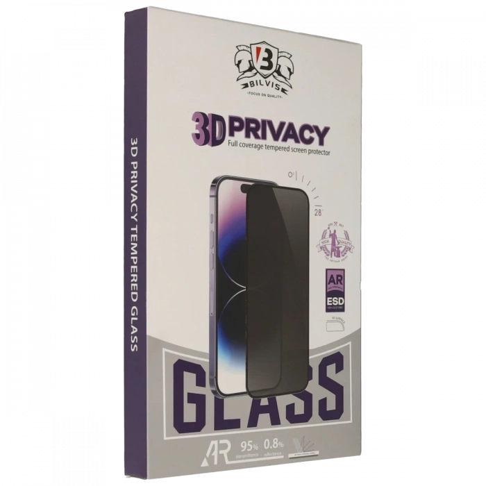 Joy Tekno iPhone 17 Pro Max Bilvis 3D Hayalet Cam Ekran Koruyucu