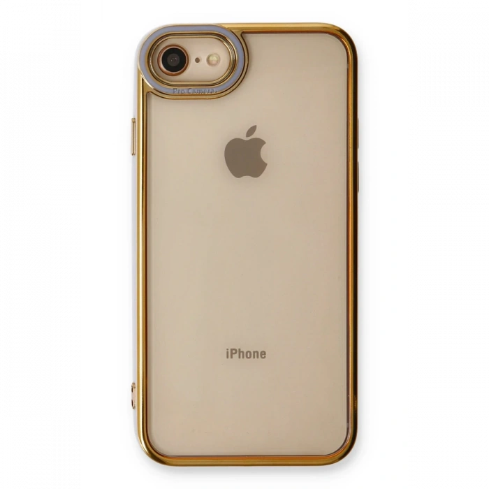 iPhone 7 Kılıf Liva Lens Silikon - Lila