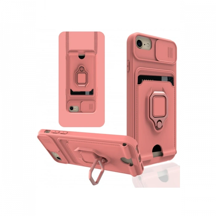 iPhone 7 Kılıf Zuma Kartvizitli Yüzüklü Silikon