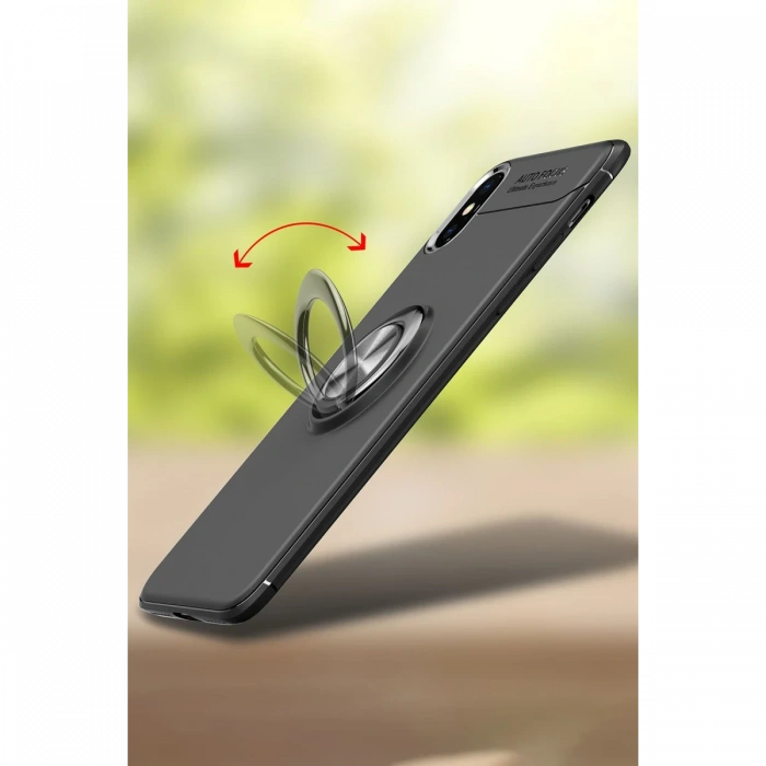 Joy Tekno iPhone XS Kılıf Range Yüzüklü Silikon - Kırmızı