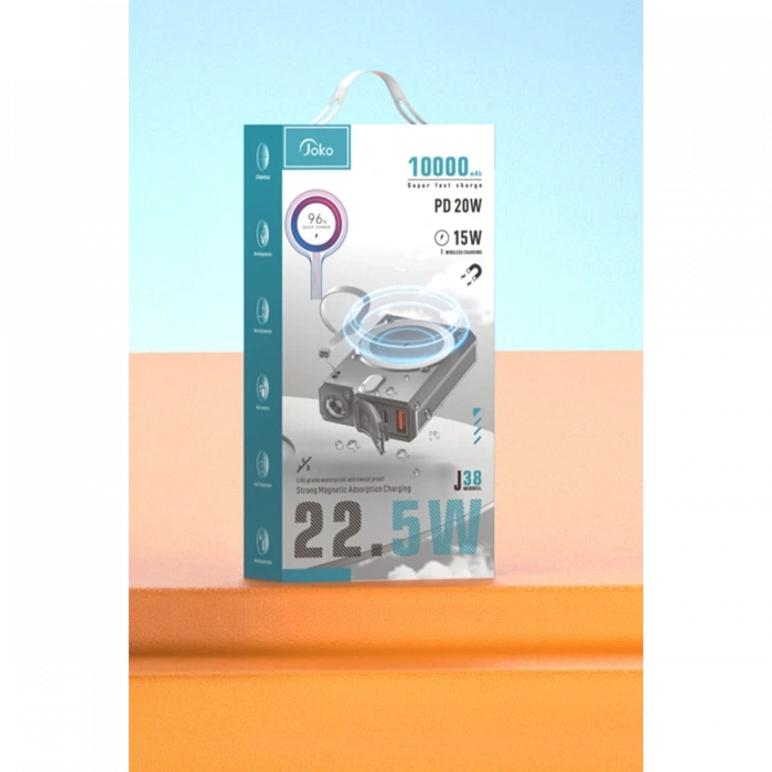 Joy Tekno J38 10.000 mAh 20W PD Led Işıklı Magsafe Powerbank