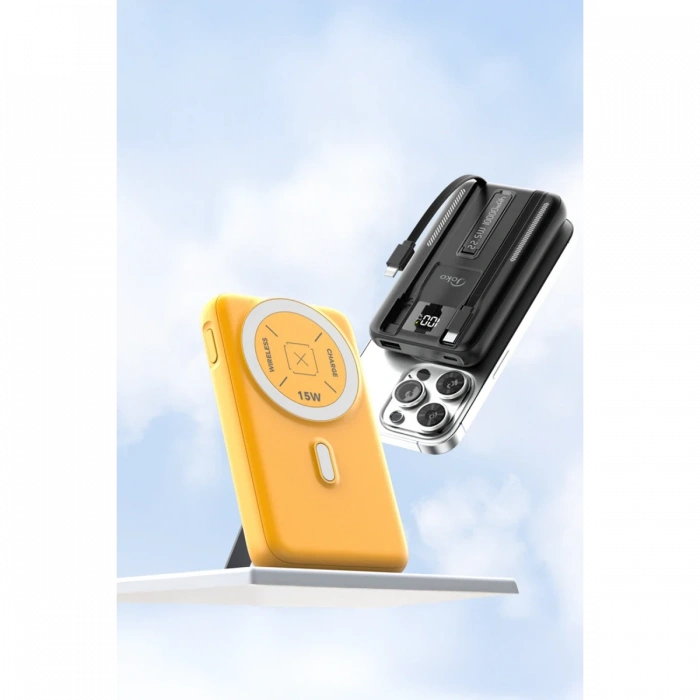 Joy Tekno J39 10.000 mAh 20W PD Dahili Kablolu Magsafe Powerbank