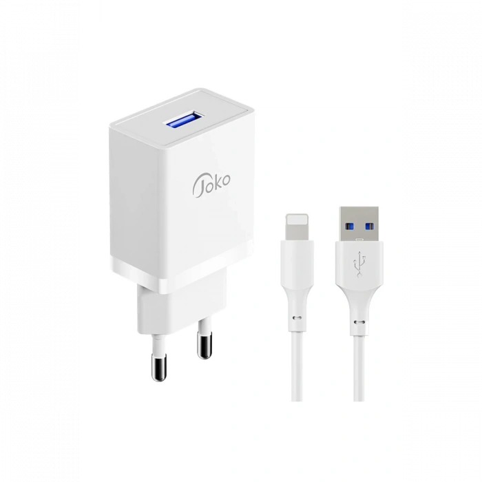 Joy Tekno JK77 12W + PX17 1M 2.4A Usb to Lightning Kablolu PD Şarj Cihazı