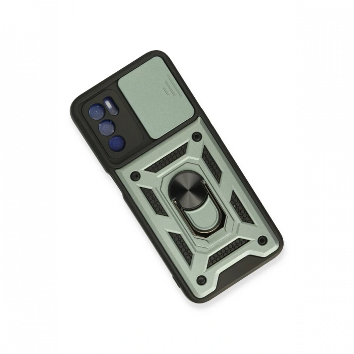 Oppo A16 Kılıf Pars Lens Yüzüklü Silikon