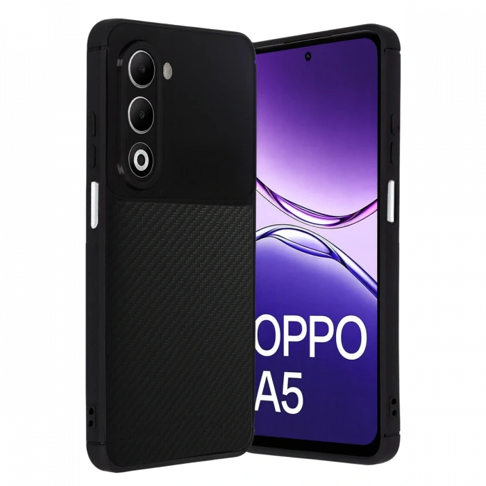 Joy Tekno Oppo A5 4G Auto Focus Karbon Kapak - Siyah