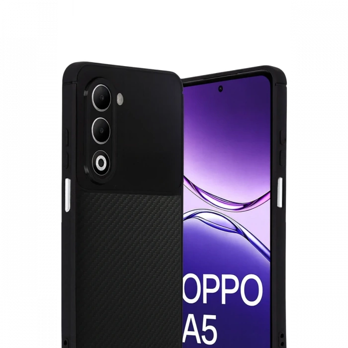 Joy Tekno Oppo A5 4G Auto Focus Karbon Kapak - Siyah
