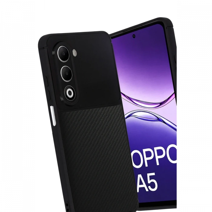 Joy Tekno Oppo A5 4G Auto Focus Karbon Kapak - Siyah