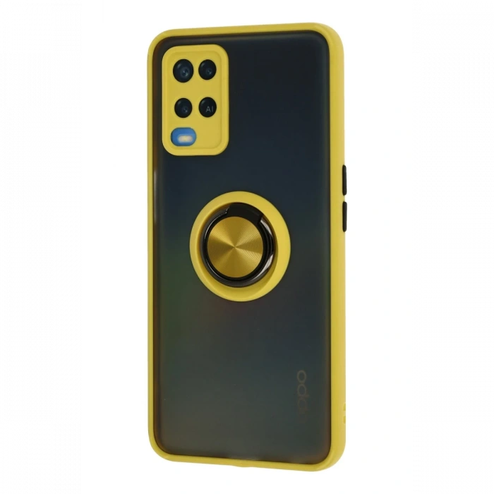 Oppo A54 4G Kılıf Montreal Yüzüklü Silikon Kapak