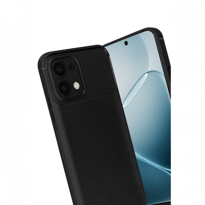 Joy Tekno Oppo A6 Pro 4G Auto Focus Karbon Kapak - Siyah