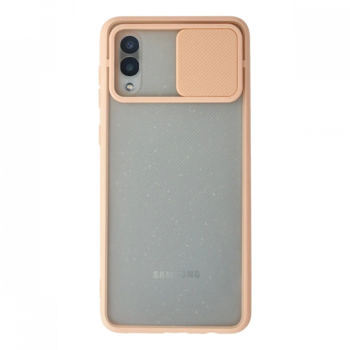 Samsung Galaxy A02 Kılıf Palm Buzlu Kamera Sürgülü Silikon