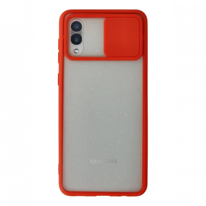 Samsung Galaxy A02 Kılıf Palm Buzlu Kamera Sürgülü Silikon