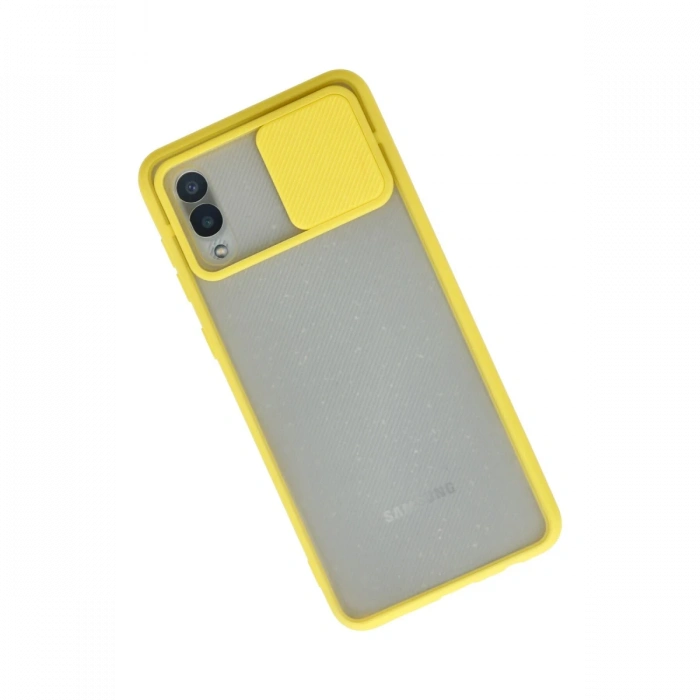 Samsung Galaxy A02 Kılıf Palm Buzlu Kamera Sürgülü Silikon