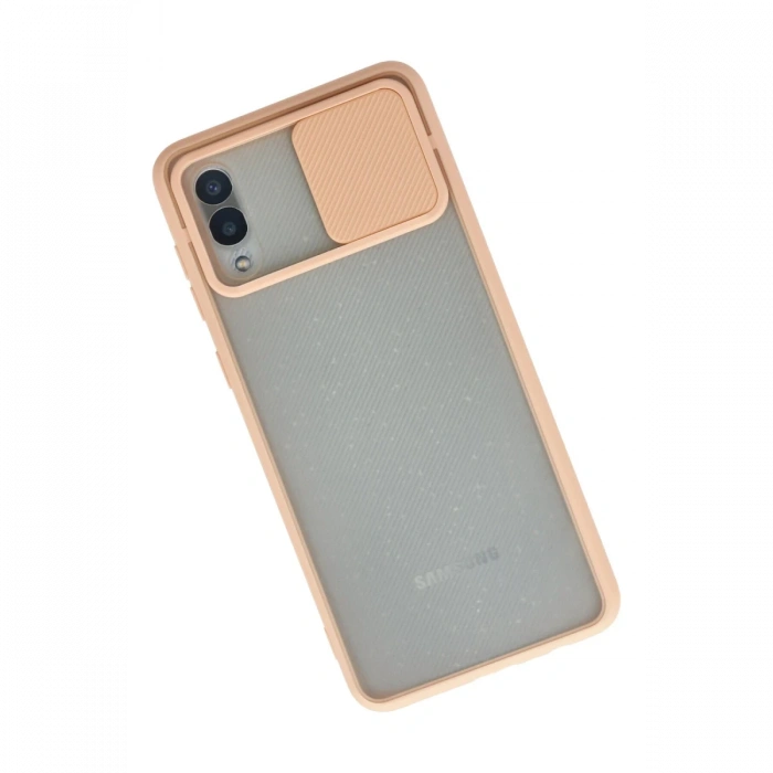 Samsung Galaxy A02 Kılıf Palm Buzlu Kamera Sürgülü Silikon