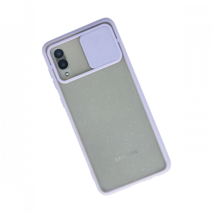 Samsung Galaxy A02 Kılıf Palm Buzlu Kamera Sürgülü Silikon