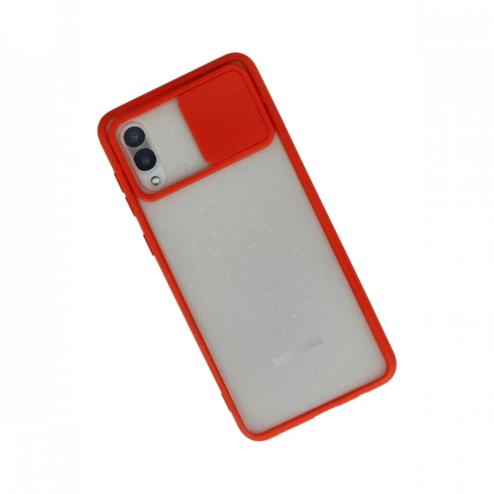 Samsung Galaxy A02 Kılıf Palm Buzlu Kamera Sürgülü Silikon