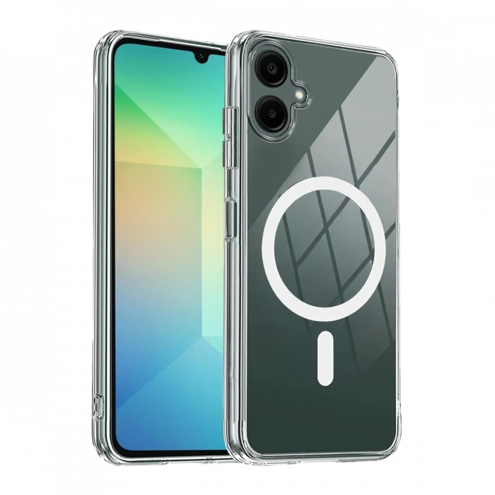 Joy Tekno Samsung Galaxy A07 4G Combo Sert Şeffaf Magsafe Kapak - Şeffaf