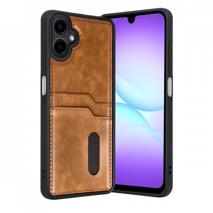 Joy Tekno Samsung Galaxy A07 4G Sara Kartvizitli Deri Kılıf