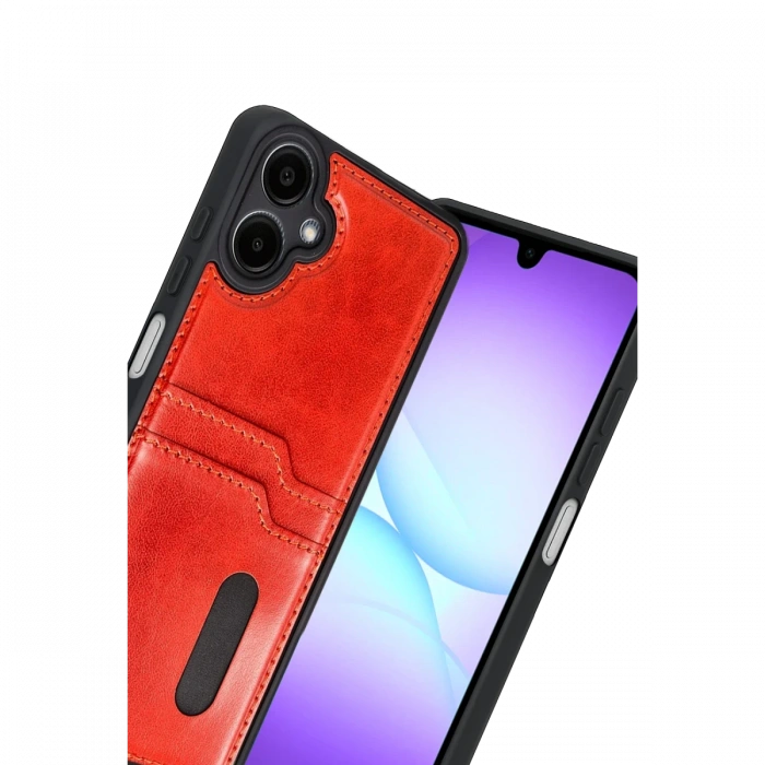 Joy Tekno Samsung Galaxy A07 4G Sara Kartvizitli Deri Kılıf