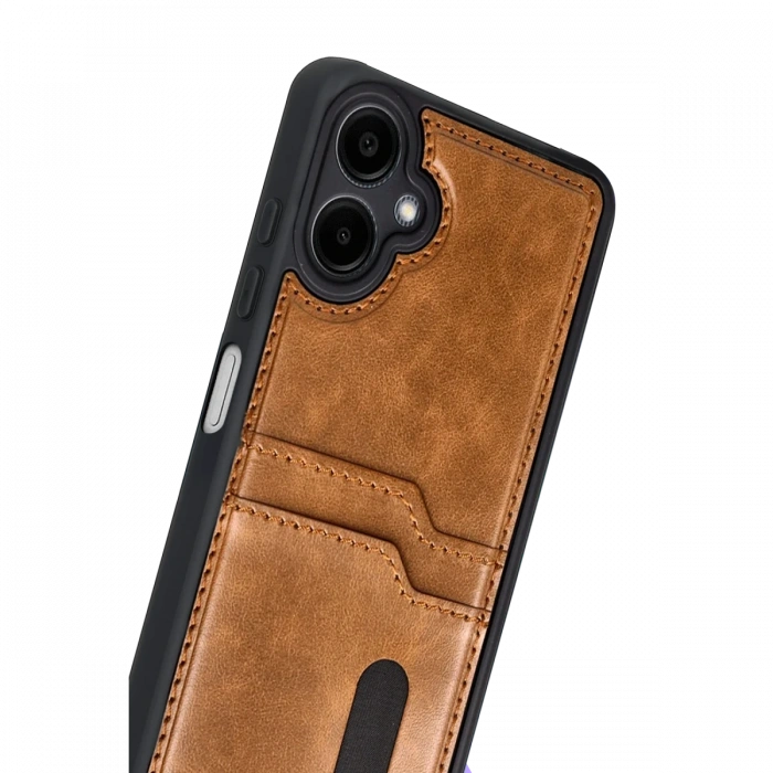 Joy Tekno Samsung Galaxy A07 4G Sara Kartvizitli Deri Kılıf