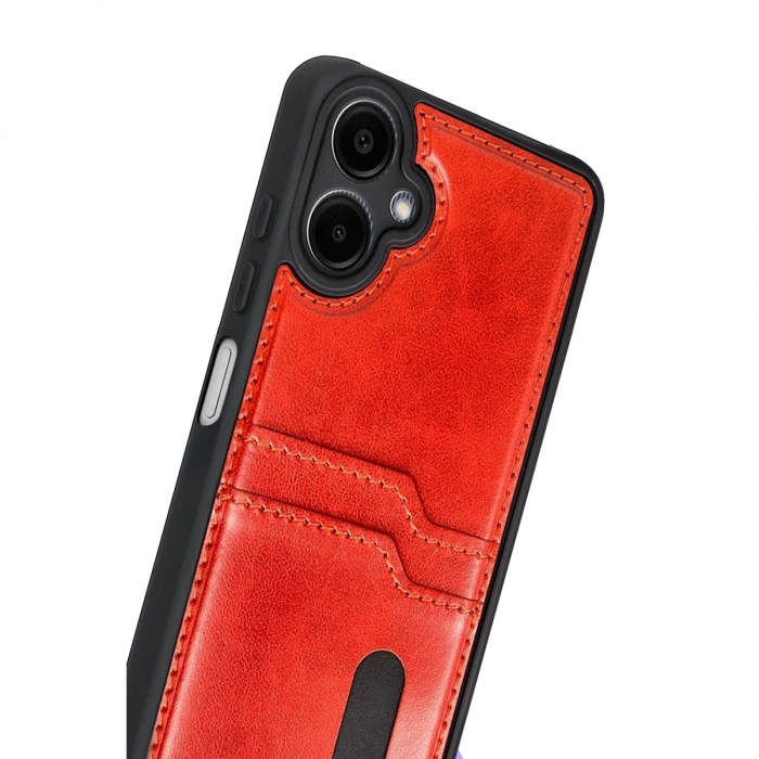 Joy Tekno Samsung Galaxy A07 4G Sara Kartvizitli Deri Kılıf