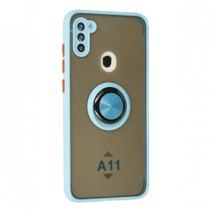 Samsung Galaxy A11 Kılıf Montreal Yüzüklü Silikon Kapak