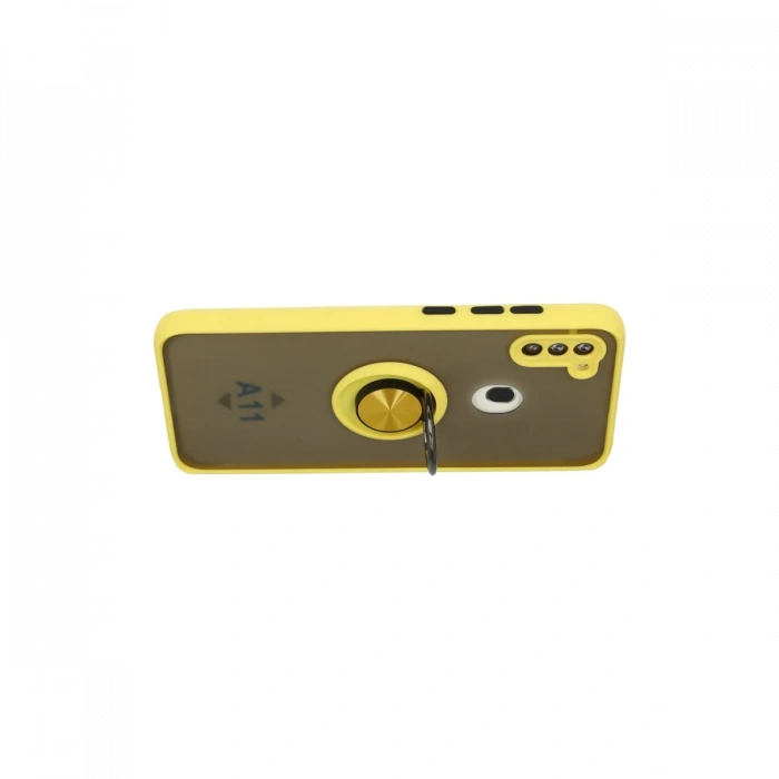 Samsung Galaxy A11 Kılıf Montreal Yüzüklü Silikon Kapak