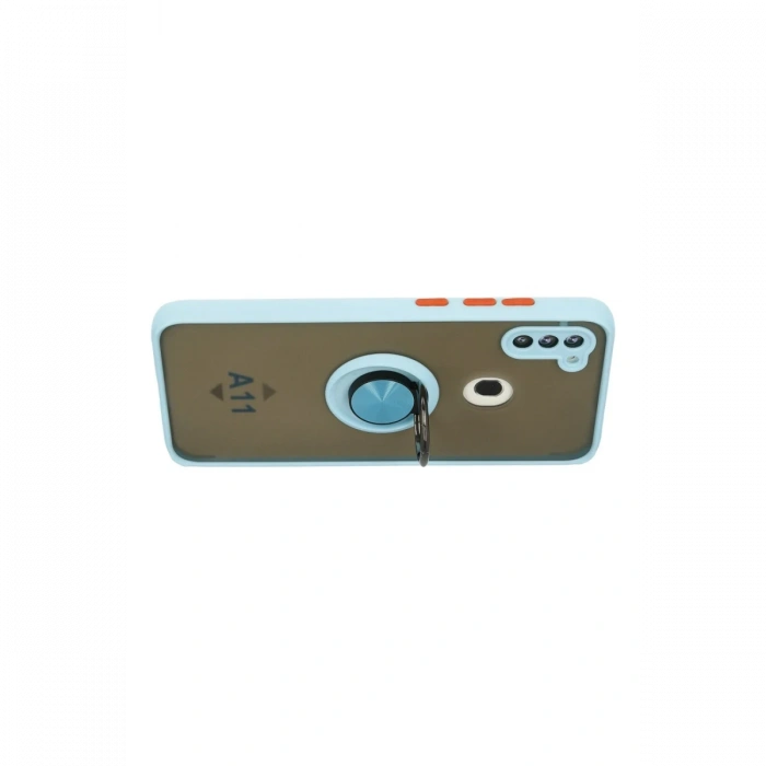 Samsung Galaxy A11 Kılıf Montreal Yüzüklü Silikon Kapak