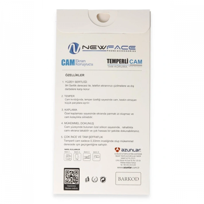 Joy Tekno Samsung Galaxy A17 5G 3D Antistatik Cam Ekran Koruyucu - Siyah