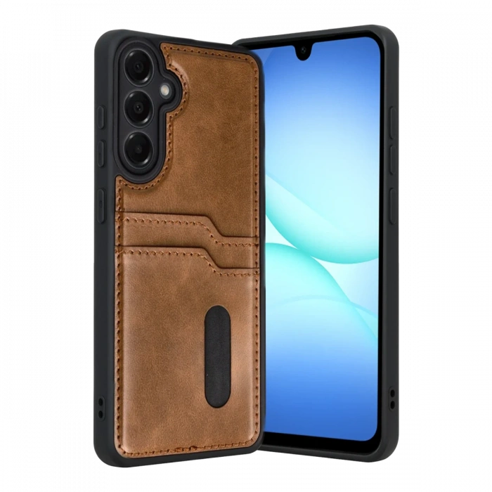 Joy Tekno Samsung Galaxy A17 5G Sara Kartvizitli Deri Kılıf